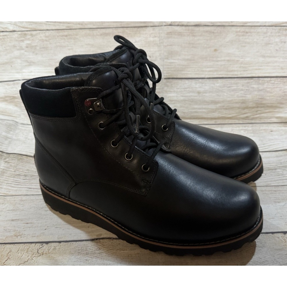 Mens Ugg Saton TL Boots Short Black Waterproof #1008146 Size 10 NWOB
